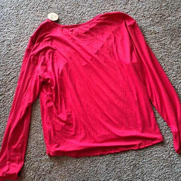 Rae Dunn  “’Tis the Season” Red Long-Sleeve Holiday Shirt – Size Medium NWT - Picture 7 of 7